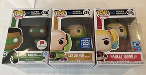 Funko Pop - DC Super Heroes - Green Lantern, Lex Luthor + Harley Quinn exklusiv - Bild 1 von 9