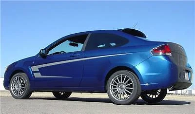Calcomanías gráficas rayas personalizadas ¡NUEVAS!* 2009 (vinilo 3M) para Ford Focus Foto 1 de 4
