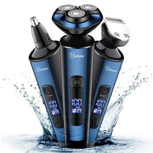 Hatteker Mens Electric Shavers Razor Beard Trimmer Rotary Facail Head Shaver - Picture 1 of 8