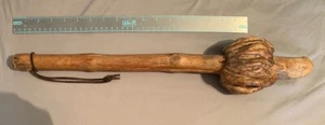 Native American Burl Wood War Club Antique Rare 22” Artifact Battle Club Weapon - Picture 1 of 6