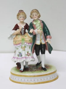 Vintage Bock Wallendorf Germany Porcelain Figurine Young Couple Walking - Picture 1 of 15