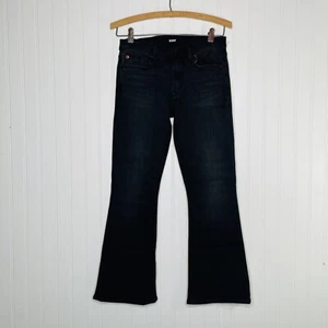 NWT HUDSON Natalie Elise Black Mid-Rise Cropped Bootcut Jeans 26 Waist - Picture 1 of 5