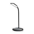Dimmable LED Desk Table Lamp Wireless Phone Charger Reading Night Light Black