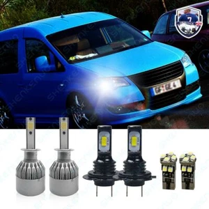 FOR VW Caddy MK3 2004-2015 H1 H7 Super White Led Headlight Bulbs 6x - Picture 1 of 12