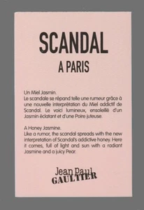 Carte publicitaire + patch- Scandal A Paris de Jean Paul Gaultier recto verso - Picture 1 of 2