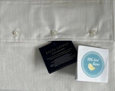 Ralph Lauren TWIN Sábana Ajustable Lovan Jacquard Verdadero Pergamino Algodón Orgánico Nueva Foto 1 de 4