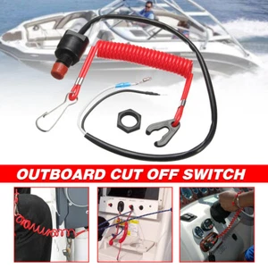 Universal Engine Boat Outboard Emergency Kill Switch Safety Stop Lanyard Marine - Picture 1 of 7