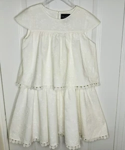 Designer White Eyelet Dress From Oscar De La Renta Size 6-7 Y . Made In Italy - Picture 1 of 4