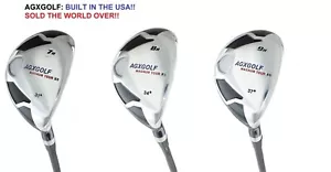 AGX MENS LEFT or RIGHT HAND #7, 8 & 9 HYBRID IRON SET GRAPHITE: ANY LENGTH/FLEX - Picture 1 of 1