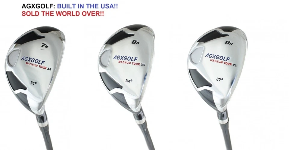 AGX MENS LEFT or RIGHT HAND #7, 8 & 9 HYBRID IRON SET GRAPHITE: ANY LENGTH/FLEX - Image 1 of 1