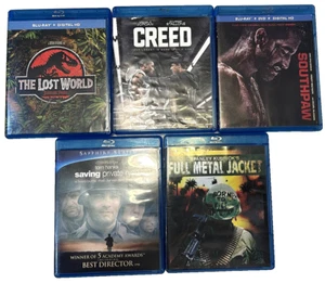 Saving Private Ryan, Full Metal Jacket, Lost World, Creed, Southpaw Blu Ray Lot! - Picture 1 of 3