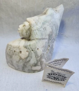 Native American Alabaster Art Fred Harvey Trading Company 5" x 5". W Coa SUSIE J - Picture 1 of 9