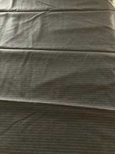 Vintage Fabric Piece 160cm x 150cm Black Pinstripe Dressmaking - Picture 1 of 3