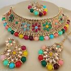 Bollywood Indian Bridal Ethnic Wedding Gold Plated Choker Necklace Jewelry Set