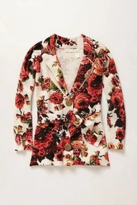 New! Anthropologie Archival Collection "Rose Sweater" Cardigan Coat XS - Picture 1 of 2