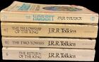 JRR Tolkien Zestaw 4 Władca Pierścieni Balantyna Książki kieszonkowe lata 1970-te Vintage