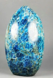Natural Blue Apatite Standup Quartz Crystal Mineral Healing - Picture 1 of 12