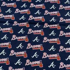 2000 NTT Fabric Traditions MLB Atlanta Braves World Series Champs 52” X 19.5” - Picture 1 of 5