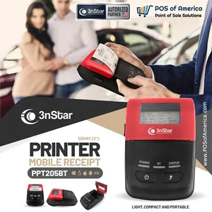 3nStar 58mm (2") Mobile Receipt and Label Printer Bluetooth (PPT205BT) Android - Picture 1 of 5