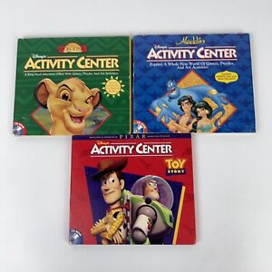 Lot Of 3 Disney Activity Center Lion King Toy Story Aladdin CD-ROM Windows Mac
