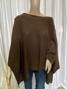 J JILL cotton blend "Kona" button shoulder poncho - NEW WITH TAGS - Picture 1 of 4