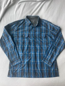 Kuhl Shirt Mens Large Response Button Down Casual Long Sleeve Blue Gray - Picture 1 of 8