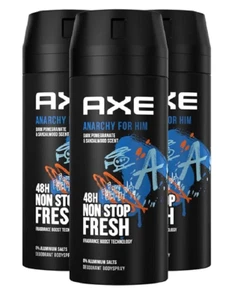 Spray desodorante corporal Axe. Anarquía para él. 48 horas frescas - 3 latas de 150 ml - Imagen 1 de 1