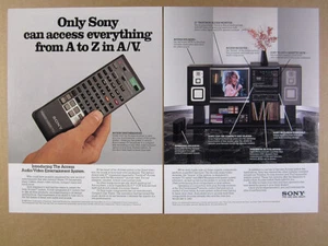 1986 Sony ACCESS Audio Video TV Stereo System vintage print Ad - Picture 1 of 1