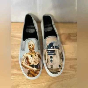 Limited Edition Sperry Star Wars Cloud R2D2 &C3PO Slip on Sneakers Size 6.5 - Picture 1 of 8