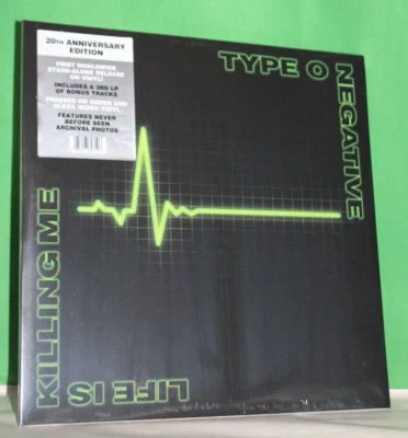 Type O Negative Life Is Killing Me 20th Anniversary Ed  3rd LP Bonus Green Black - Image 1 of 4