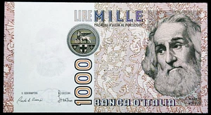 1982 Italy 1000 Lire Banknote - Crisp Uncirculated - Picture 1 of 2