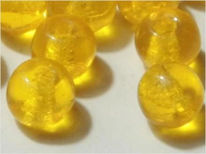 Lot (220) 3mm Czech vintage yellow transparent seed glass beads - Picture 1 of 1