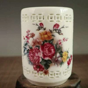 Chinese Porcelain handmade exquisite painting flower brush pot - Picture 1 of 7