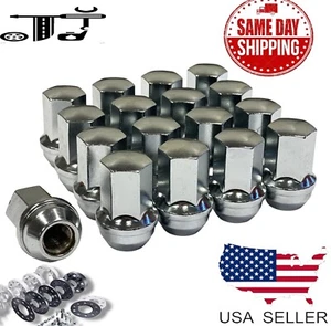 24PC CHROME OEM/FACTORY STYLE 14X1.5 LUG NUTS FIT CADILLAC ESCALADE SRX XT4 XT5 - Picture 1 of 3