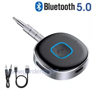 Wireless Bluetooth Aux Receiver 3.5mm Aux Car Adapter for Home Stereo Headphones - Picture 1 of 16