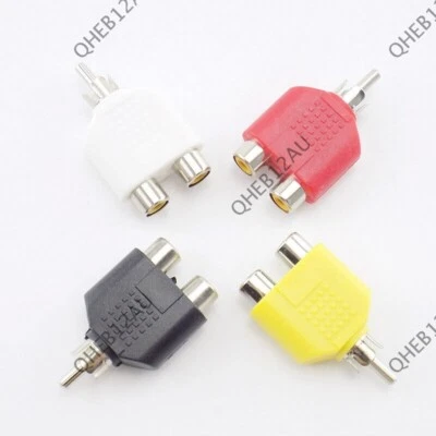 3.5mm RCA jack Splitter AV Audio Video Plug Adapter Male to Female Converter 19H - Image 1 of 4
