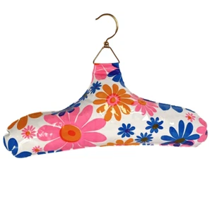 Appendiabiti gonfiabile vintage retrò anni 60 70 mod flower power rosa e blu - Foto 1 di 5