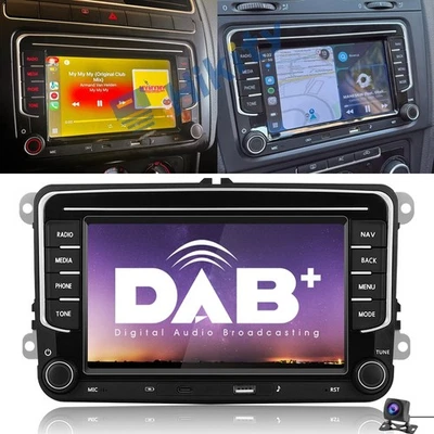 DAB+ Carplay 64GB Android15 Radio Für VW Golf 5 6 Polo T5 Passat Tiguan GPS Navi - Bild 1 von 4