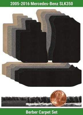 Juego de alfombrillas bereber personalizadas para Mercedes-Benz SLK350 2005-2016 (3 piezas) #YBD Foto 1 de 4