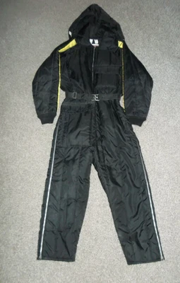 Macacão de neve masculino vintage preto JC PENNEY SNOWMOBILE APPAREL tamanho médio 38-40 em excelente estado usado - Imagem 1 de 4