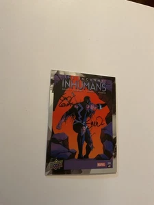 2015 Marvel Vibranium DUAL AUTO Autograph McNiven Leisten Inhumans  C-ML - Picture 1 of 2
