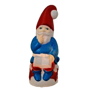 Empire 12" Santa's Elf Reviews the Gift List Blow Mold | 1978 - Picture 1 of 8