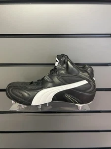 PUMA BARBARIAN HI HT RUGBY BOOTS, UK SIZE 8, BLACK/ WHITE/ CITRO - Picture 1 of 5