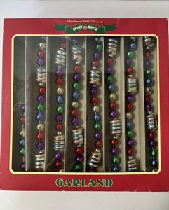 7 ft. Christopher Radko Shiny Brite Glass Bead Christmas Tree Garland - Picture 1 of 11