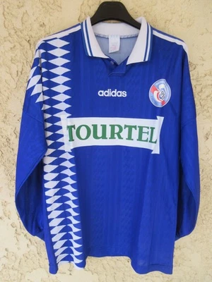 Maillot R.C STRASBOURG 1995 ADIDAS football vintage shirt trikot manches longues - Photo 1/4