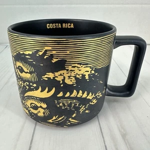 Starbucks 2016 Costa Rica Two Gold Fish Matte Black 14 oz. Coffee Mug - Picture 1 of 9