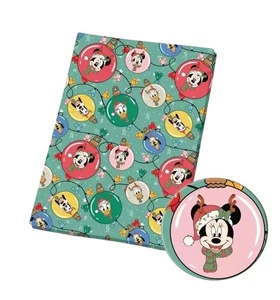 Kugel Weihnachten Maus Mickey rot Minnie 100% Baumwolle Stoff Polyester 50x145CM - Bild 1 von 1