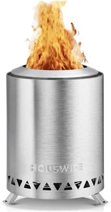 Houswise Rauchfreie Tischfeuerstelle Outdoor - 8 Zoll Mini Grube, silber  - Bild 1 von 7