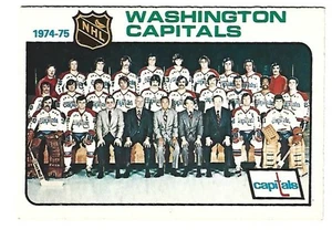 1975 OPC #98 WASHINGTON CAPITALS LISTA DE VERIFICACIÓN DEL EQUIPO SIN MARCAR ¡Casi nuevo+!!! - Imagen 1 de 1