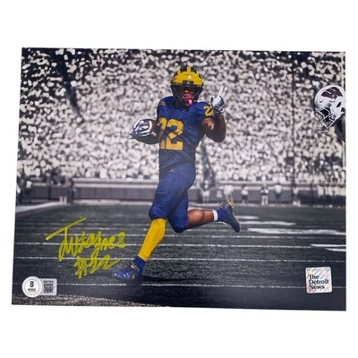 Justice Haynes #22 Signed Michigan Wolverines 8x10 Photo Beckett Certified - Image 1 of 2